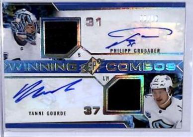 Philipp Grubauer, Yanni Gourde [Autograph] #WC-PGYG