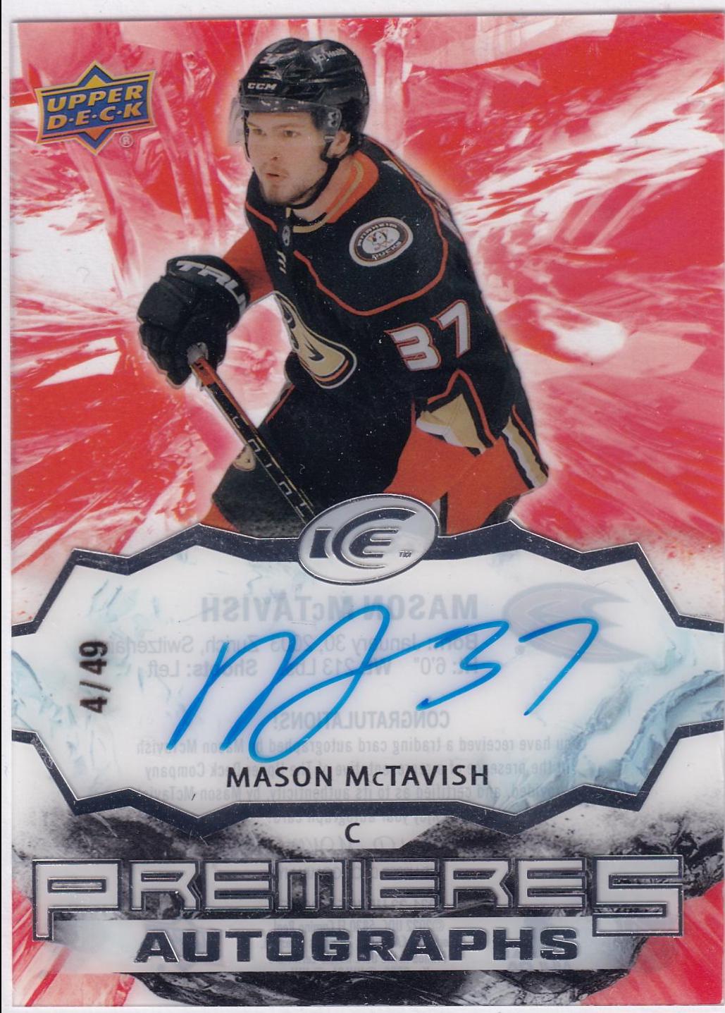 Mason McTavish [Autograph] #IPA-MM