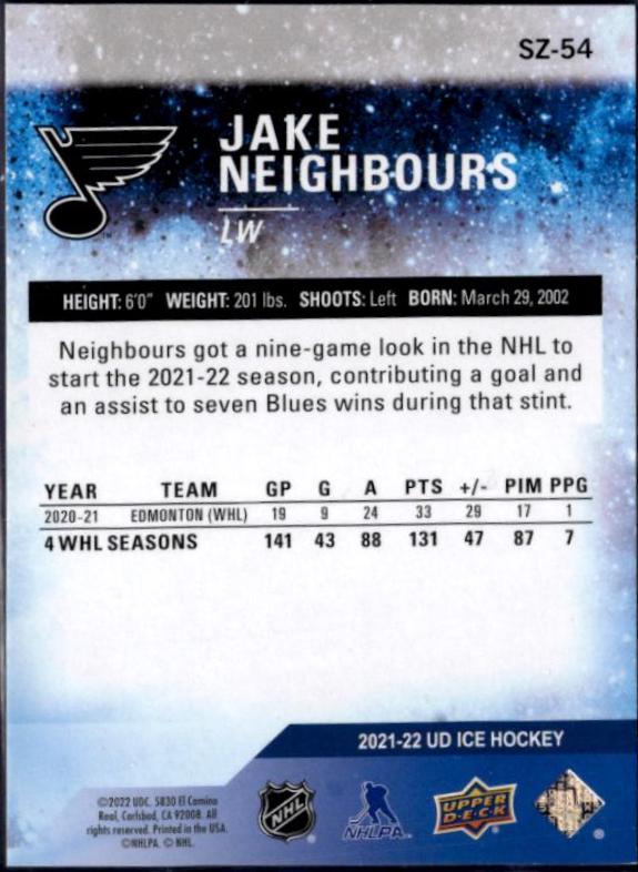 Jake Neighbours #SZ-54