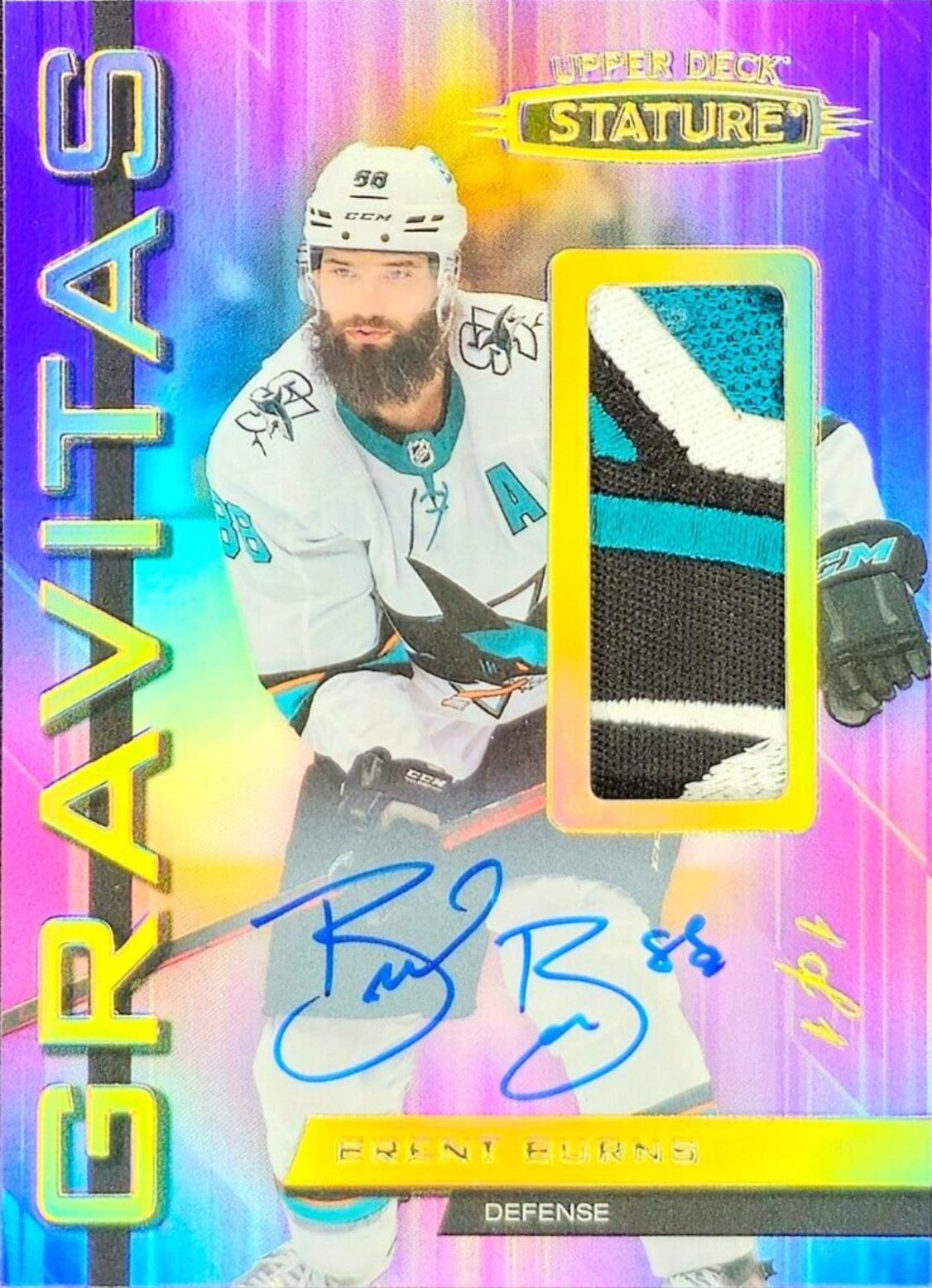 Brent Burns [Autograph Patch Purple] #G-8