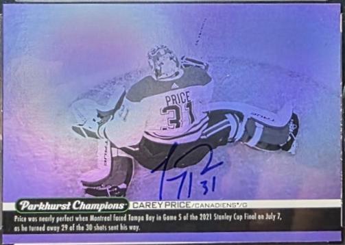 Carey Price [Autograph] #WI-6