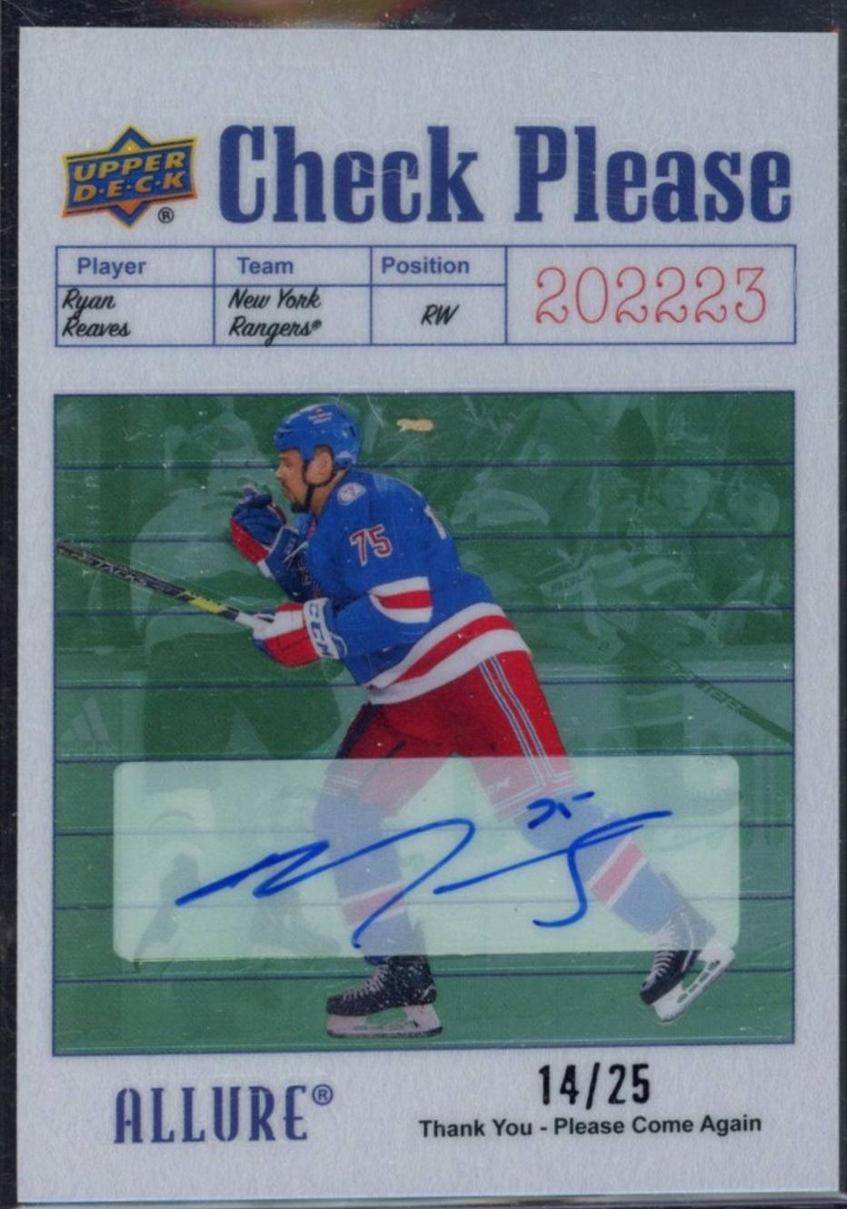 Ryan Reaves [Autograph] #CP-3