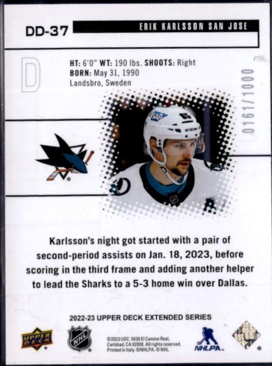 Erik Karlsson #DD-37