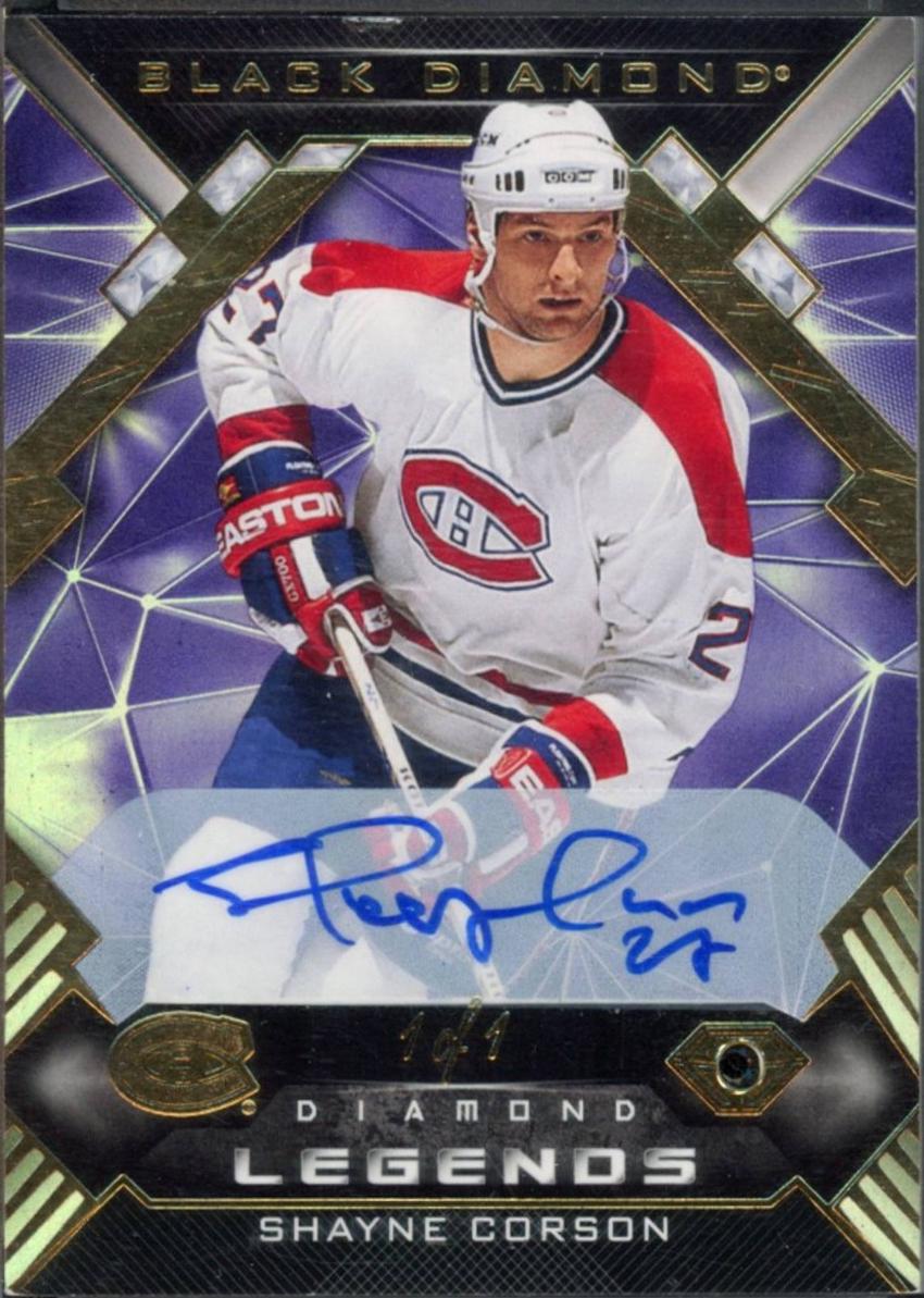 Shayne Corson [Pure Black Relic Autograph] #BDL-SC