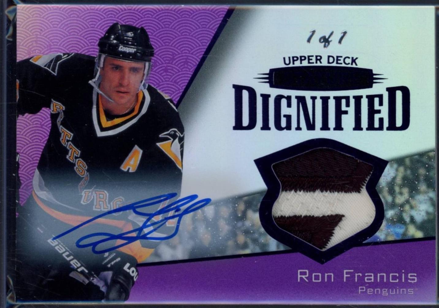 Ron Francis [Autograph Patch Purple] #D-15