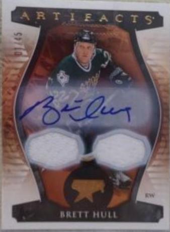 Brett Hull [Autograph Material Gold] #161