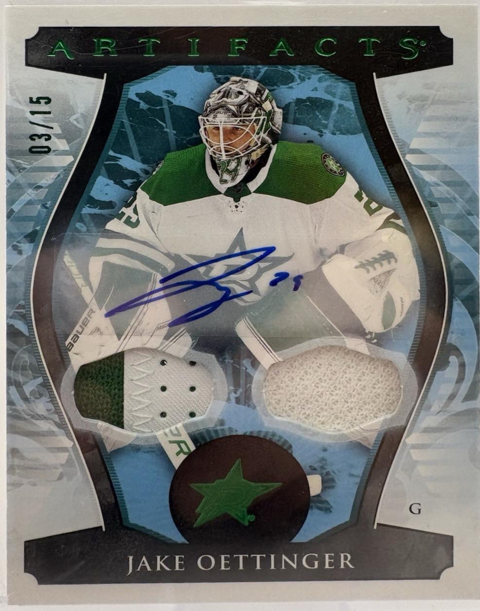 Jake Oettinger [Autograph Material Emerald] #151