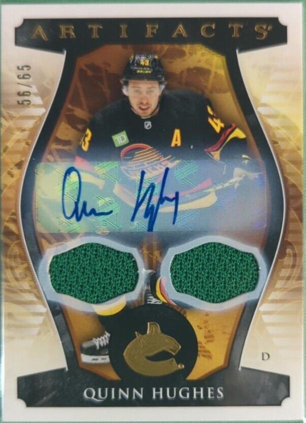 Quinn Hughes [Autograph Material Gold] #129