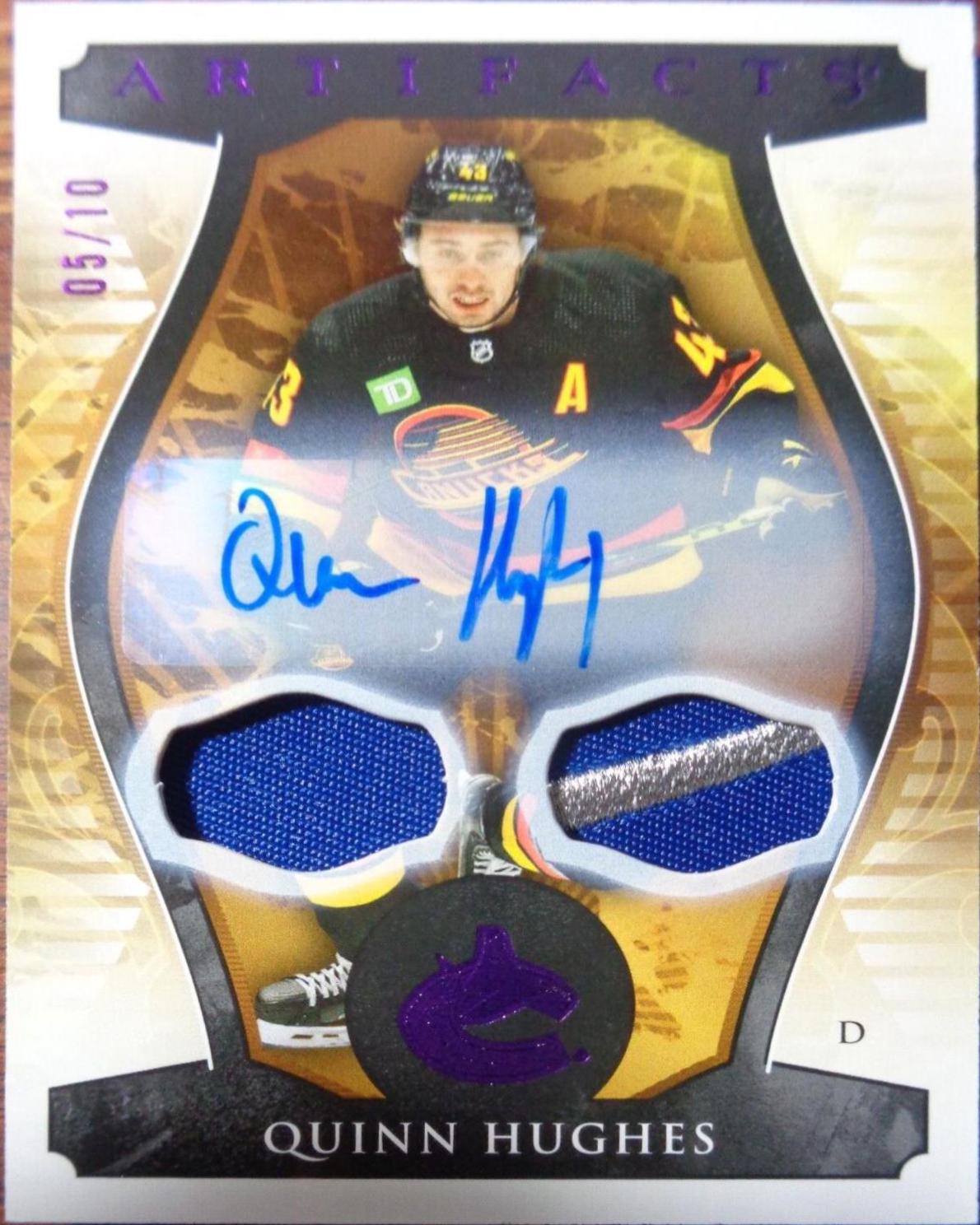 Quinn Hughes [Autograph Material Purple] #129