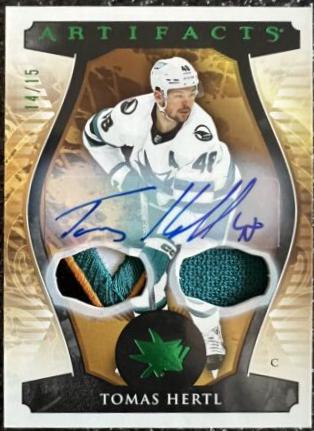 Tomas Hertl [Autograph Material Emerald] #126
