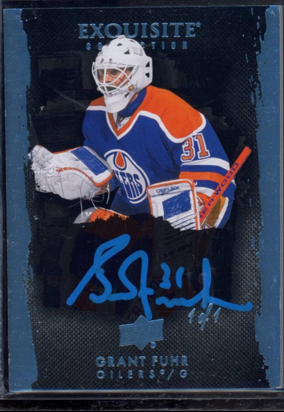 Grant Fuhr [Black Platinum Blue Autograph] #EB-GF