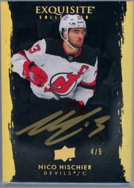Nico Hischier [Black Gold Autograph] #EB-NH