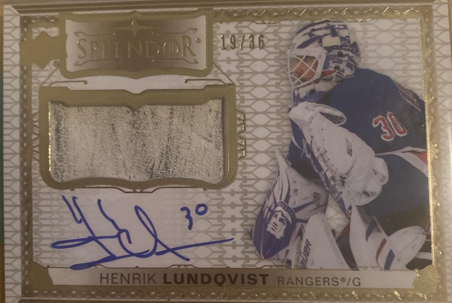 Henrik Lundqvist [Autograph] #SP-HL