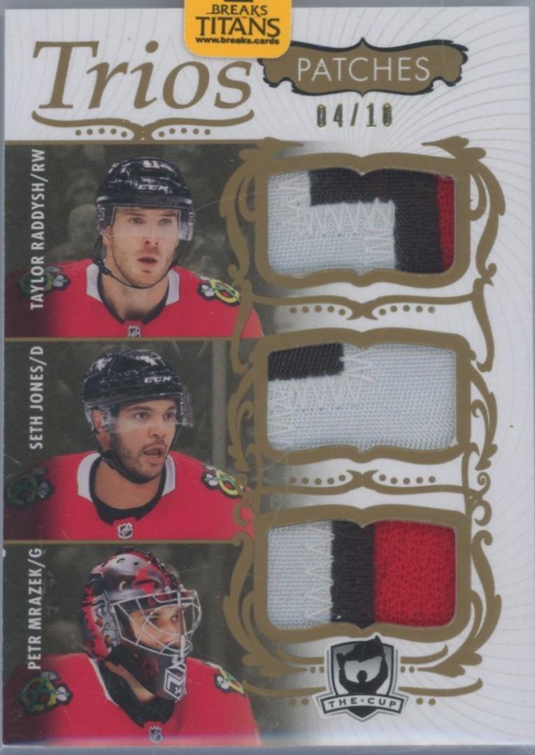 Taylor Raddysh / Seth Jones / Petr Mrazek [Gold Patch] #C3-JMR