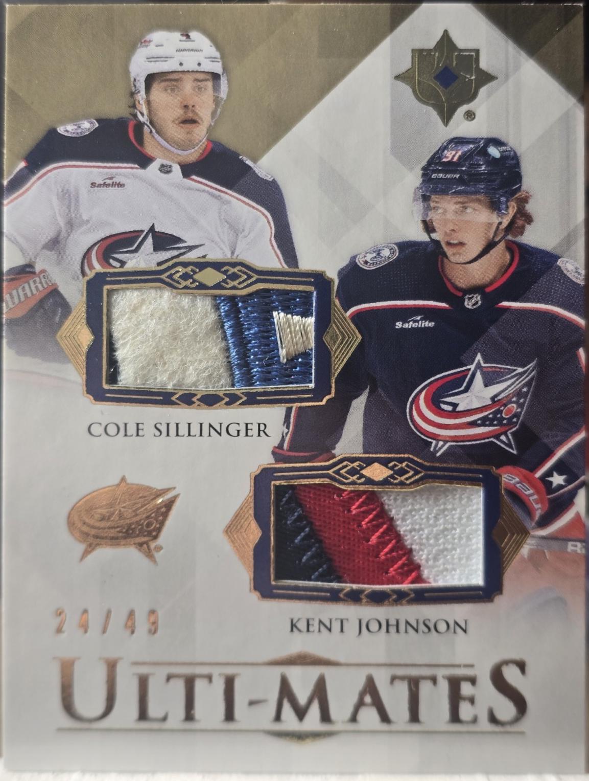 Cole Sillinger / Kent Johnson [Gold Dual Patch] #UTM-SJ