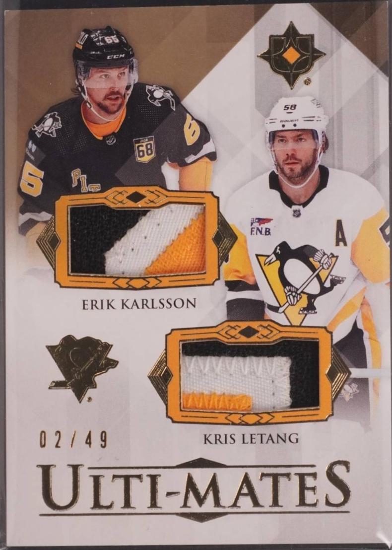Erik Karlsson / Kris Letang [Gold Dual Patch] #UTM-LK