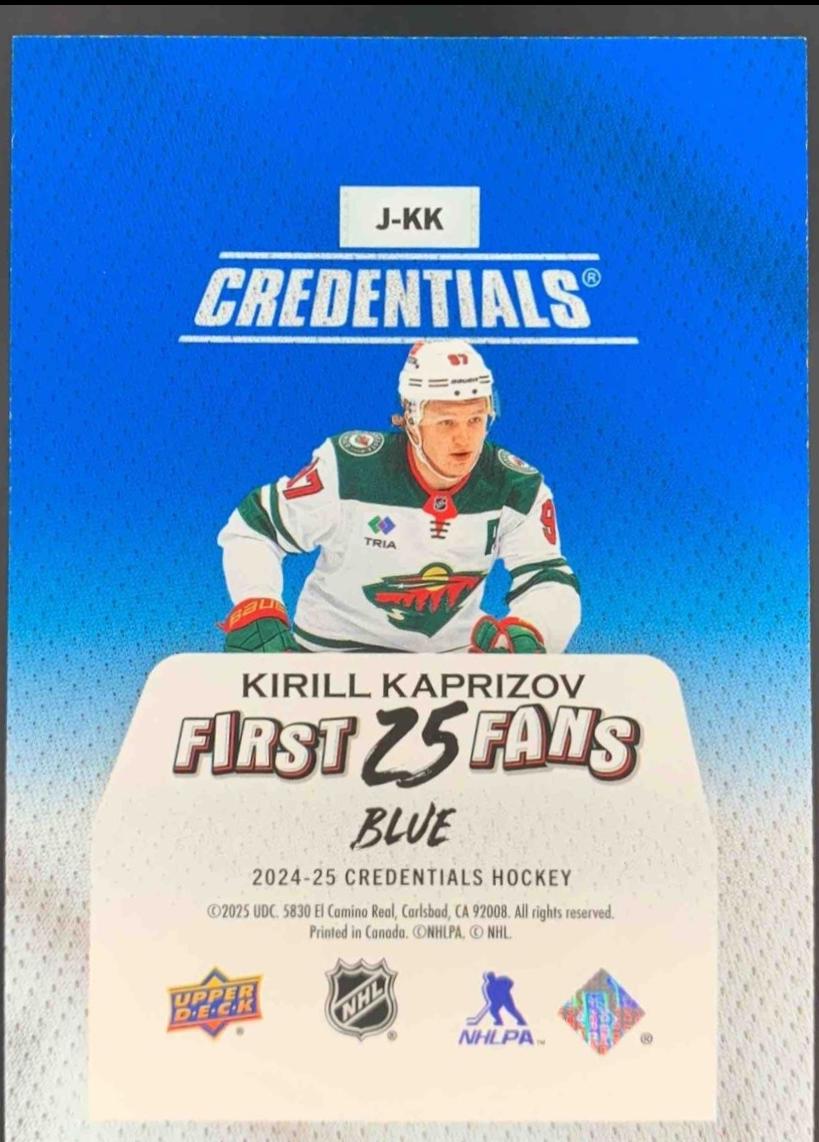 Kirill Kaprizov [Blue Back] #J-KK