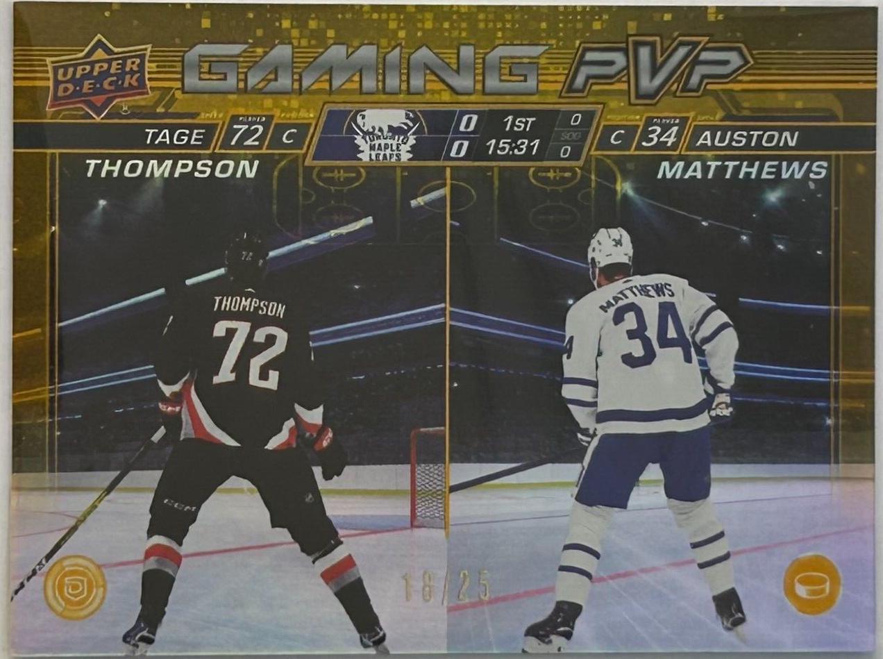 Tage Thompson / Auston Matthews [Gold] #GPVP-20