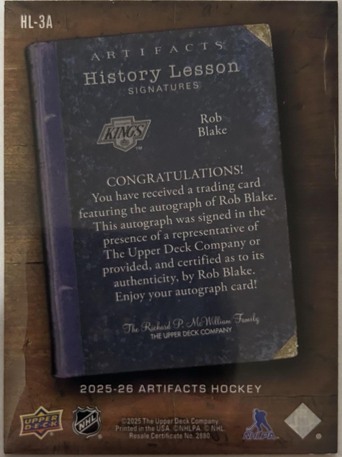 Rob Blake #HL-3A
