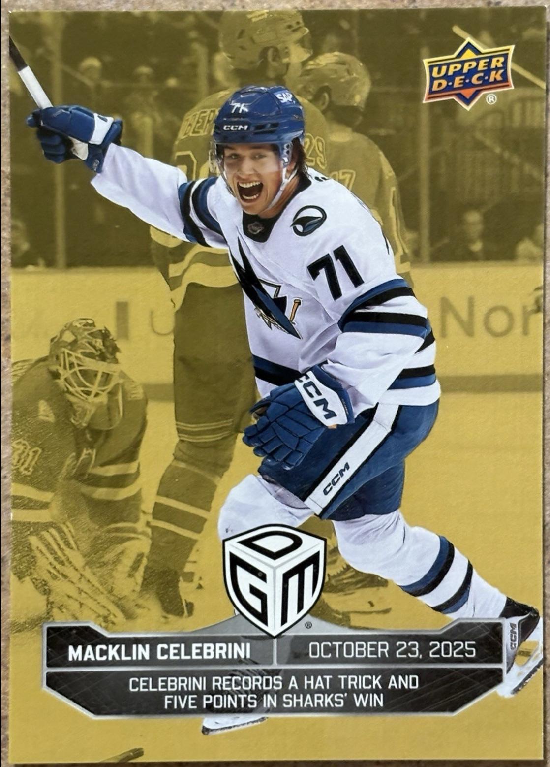 Macklin Celebrini [Gold] #10