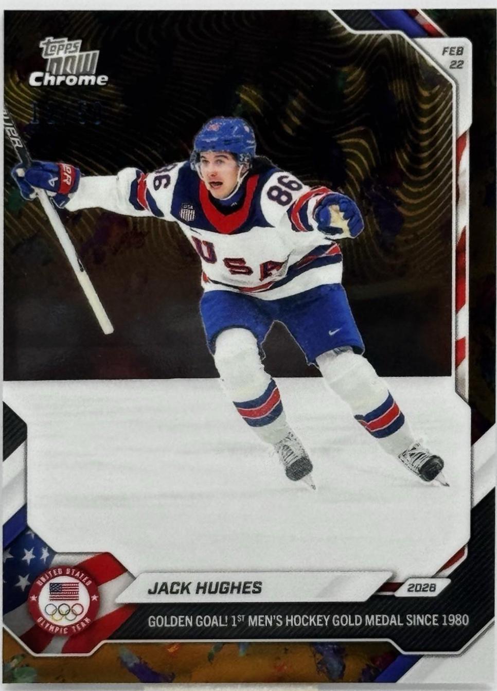 Jack Hughes [Gold Refractor] #18