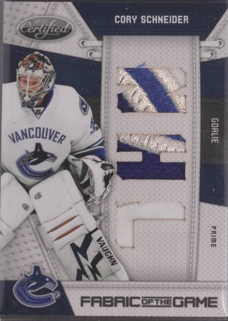 Cory Schneider [Jersey Number Prime] #COS