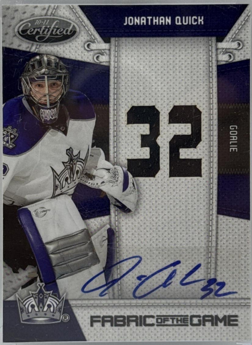 Jonathan Quick [Jersey Number Autograph] #JQ