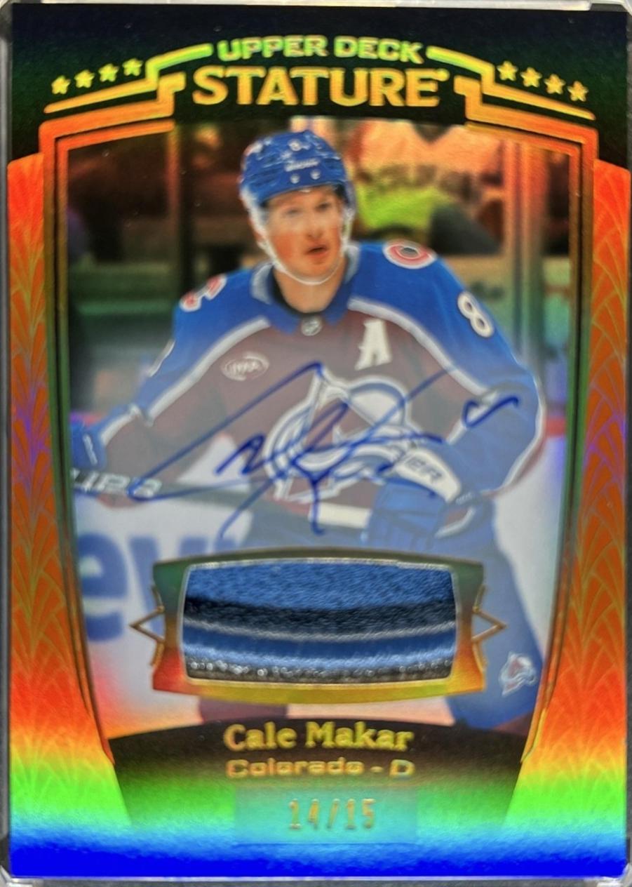 Cale Makar [Orange Autograph Memorabilia] #15