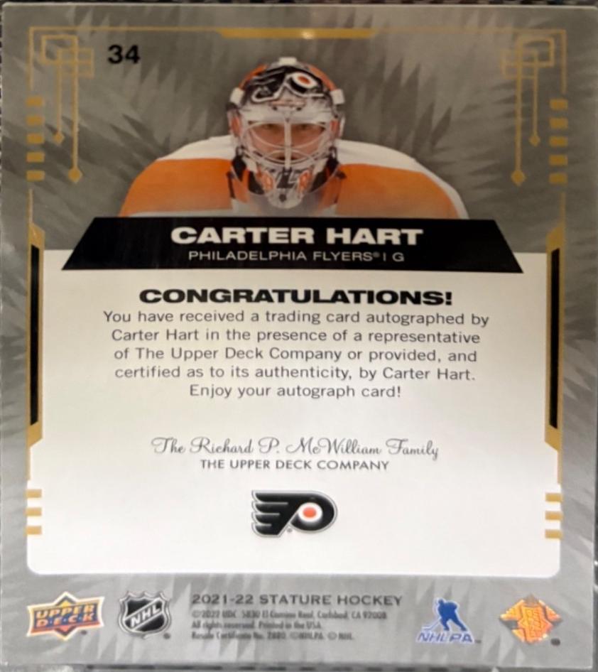 Carter Hart [Photo Variant Autograph Black] #34