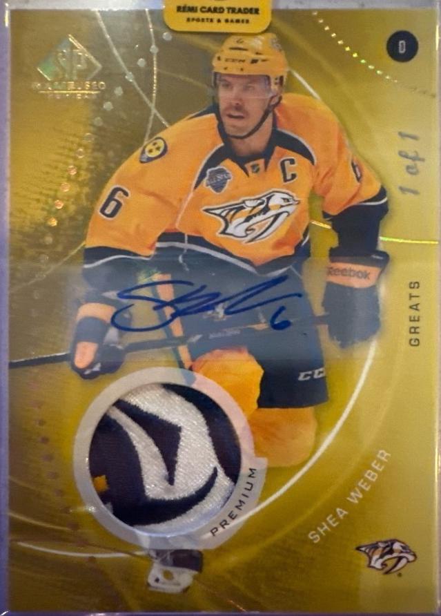 Shea Weber [Gold Spectrum Auto Premium Memorabilia] #185