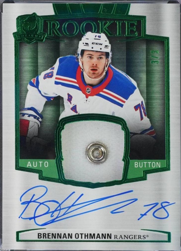 Brennan Othmann [Green Foil Button Auto Red Tag] #136