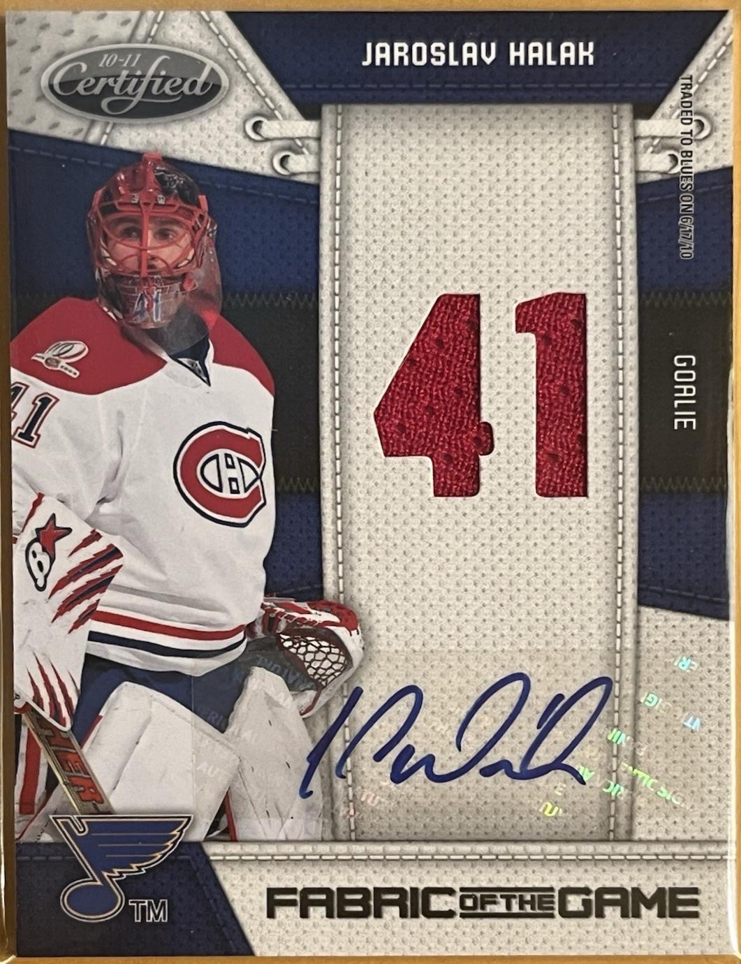 Jaroslav Halak [Jersey Number Autograph] #JH