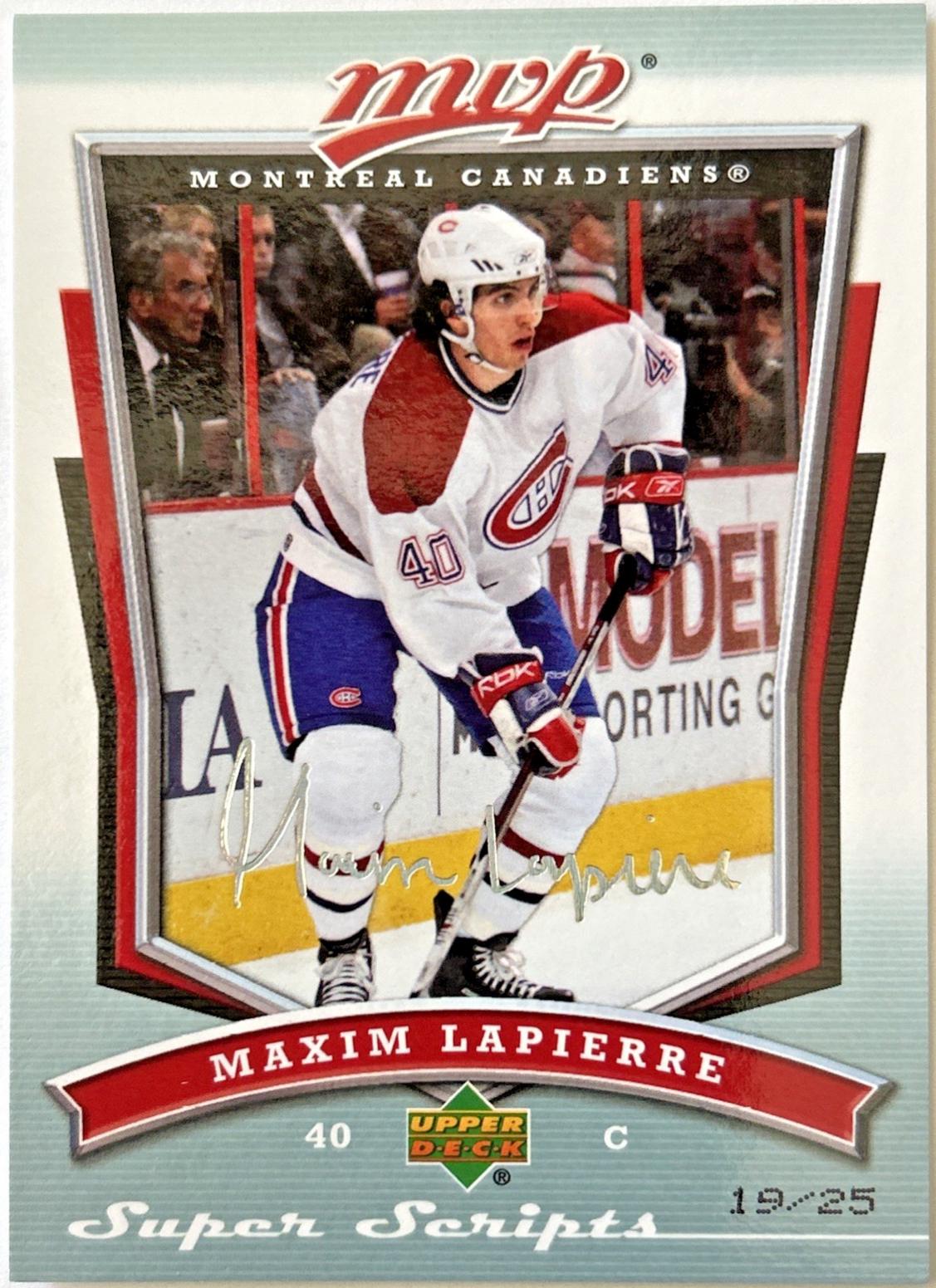 Maxim Lapierre [Super Script] #60