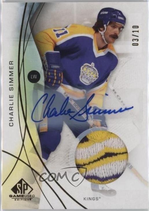 Charlie Simmer [Gold Auto Premium Memorabilia] #189