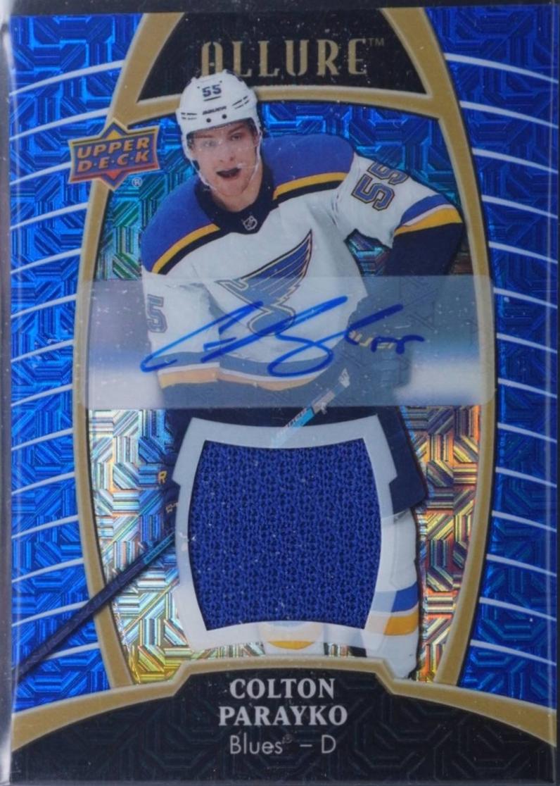 Colton Parayko [Blue Line Autograph Jersey Relic] #52