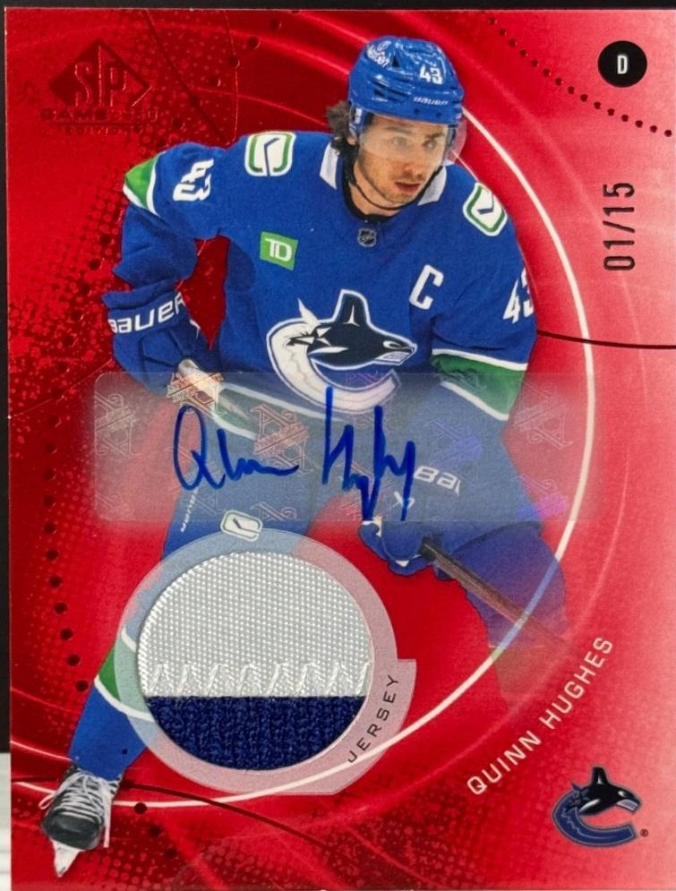 Quinn Hughes [Red Auto Jersey] #59