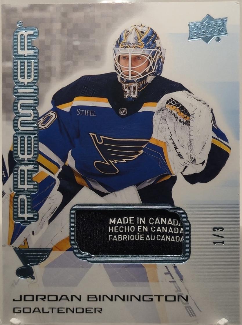 Jordan Binnington [Platinum Blue Neckline] #13