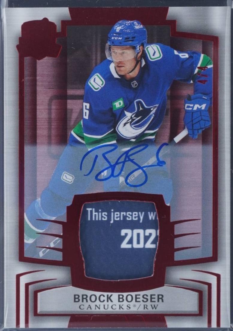 Brock Boeser [Red Tag Gold Foil Autograph Patch] #61