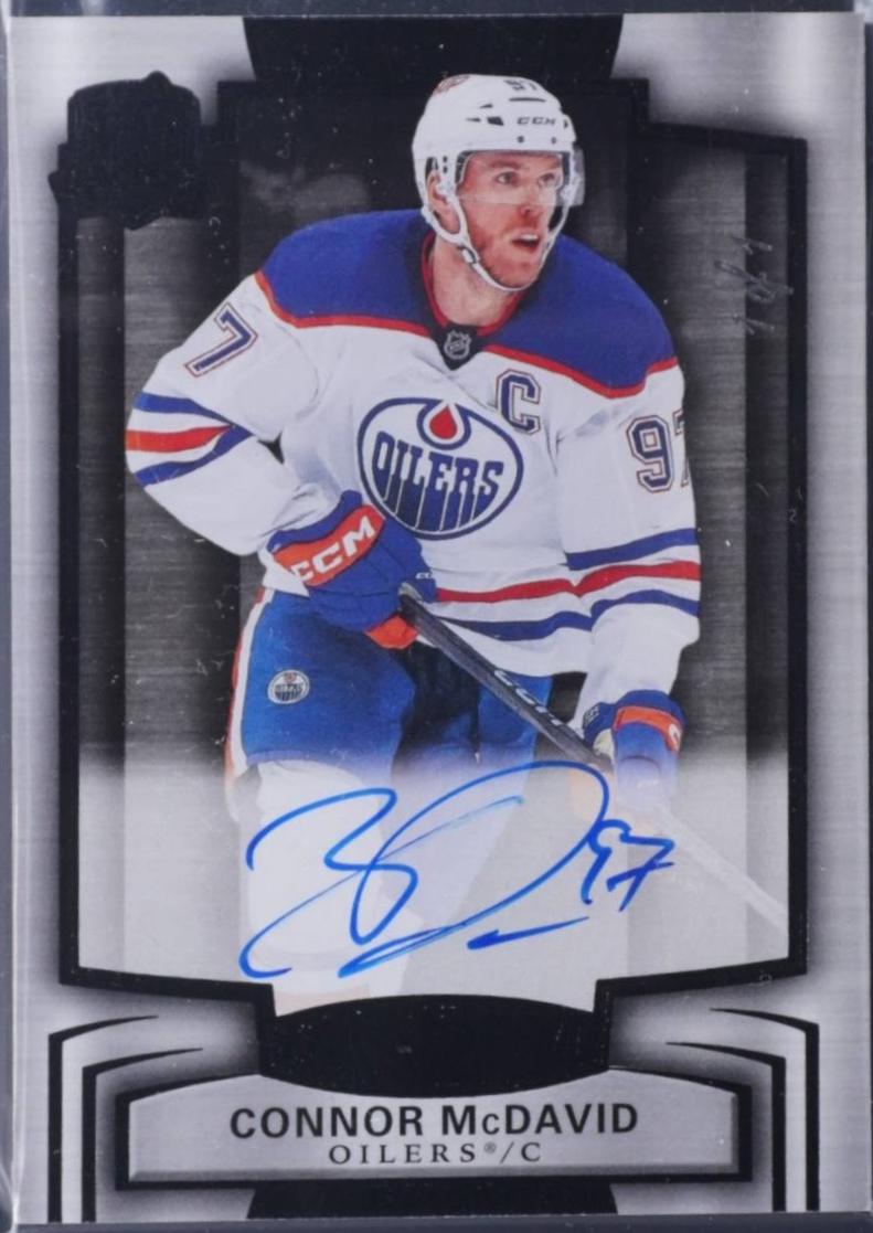 Connor McDavid [Black Shield Gold Foil Autograph Patch] #97