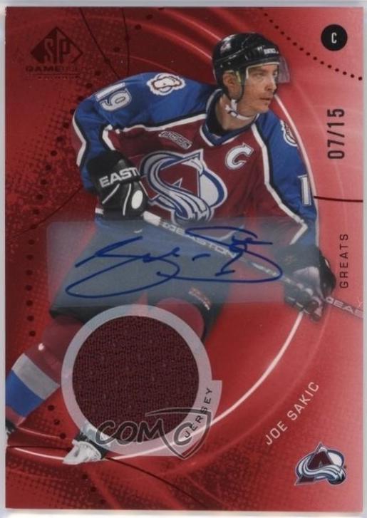Joe Sakic [Red Auto Jersey] #107