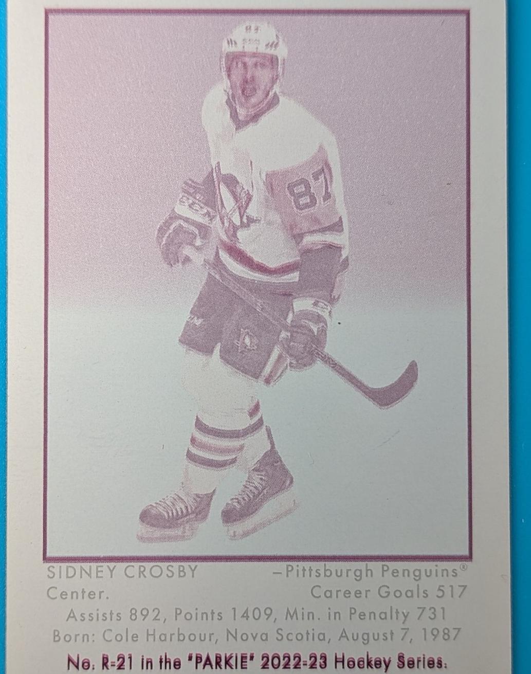 Sidney Crosby [Printing Plate] #R-21