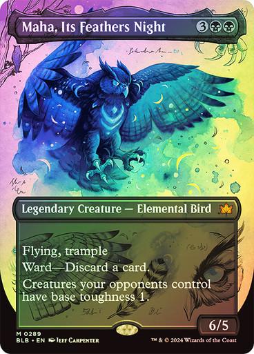 Maha, Its Feathers Night [Borderless Foil] #289