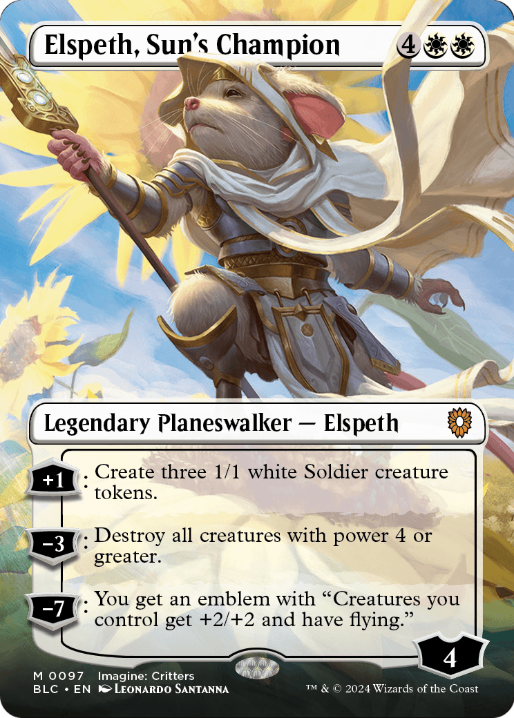 Elspeth, Sun's Champion [Borderless Foil] #97