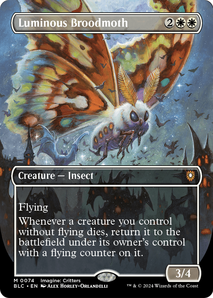 Luminous Broodmoth [Borderless Foil] #74