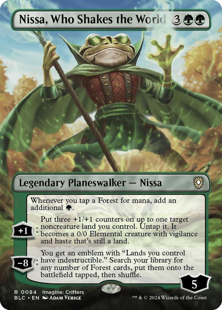 Nissa, Who Shakes The World [Borderless Foil] #84