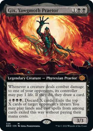 Gix, Yawgmoth Praetor [Extended Art] #326