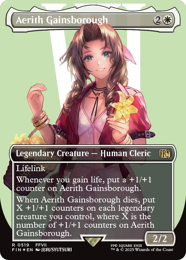 Aerith Gainsborough [Borderless Surge Foil] #519