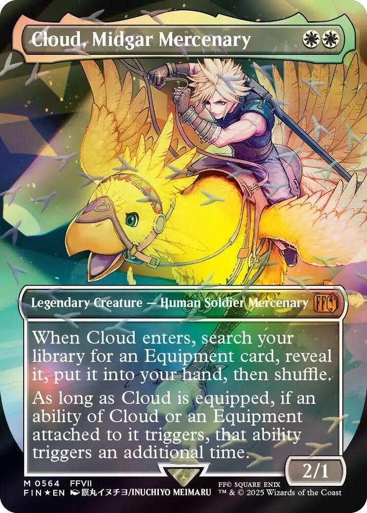 Cloud, Midgar Mercenary [Borderless Foil] #564