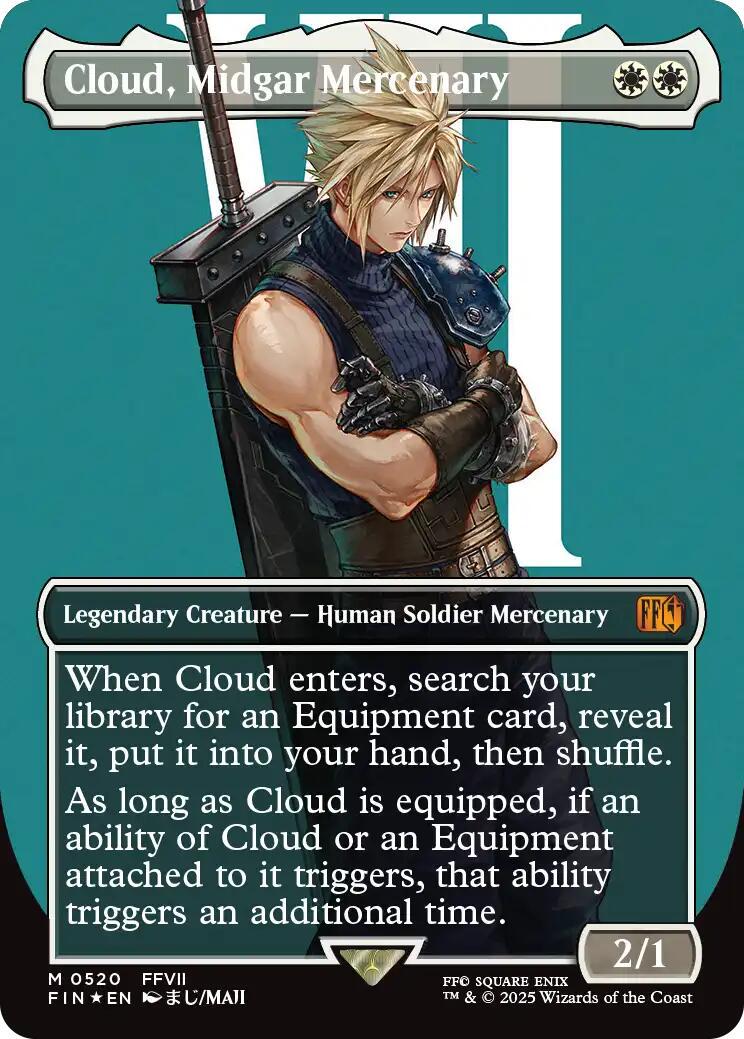 Cloud, Midgar Mercenary [Borderless Surge Foil] #520