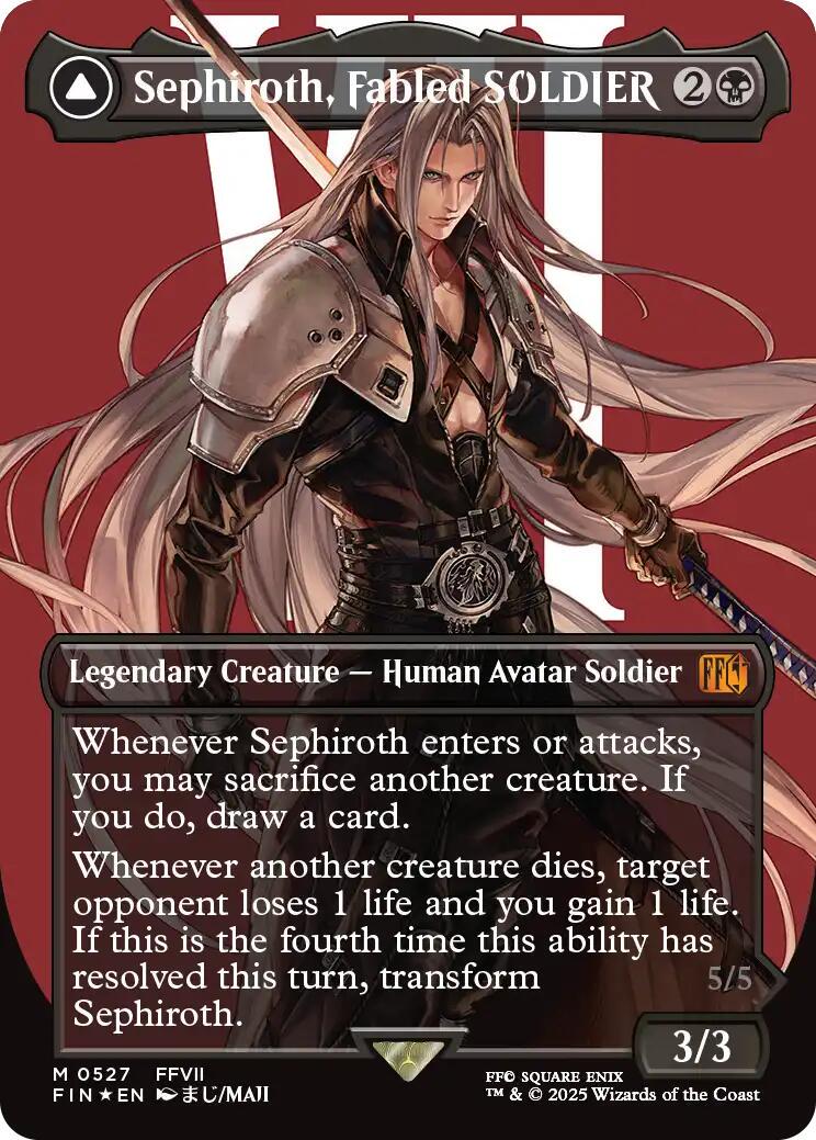 Sephiroth, Fabled SOLDIER [Borderless Surge Foil] #527